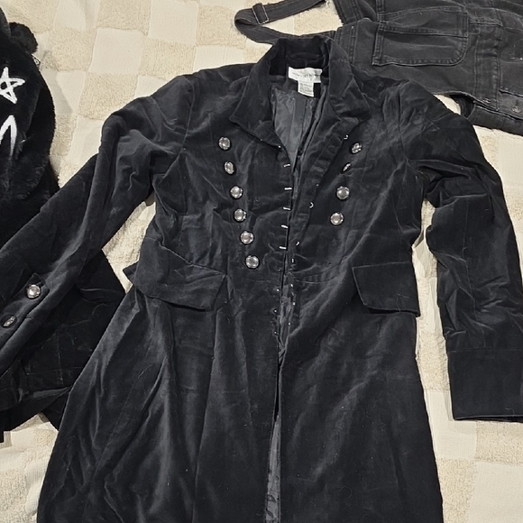 Newport News Jackets & Blazers - Newport News Black Trench Coat with Button Details